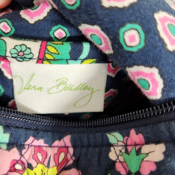 VERA BRADLEY Hipster Crossbody Bag Petal Paisley Blue Pink Cloth RETIRED - Picture 4 of 14